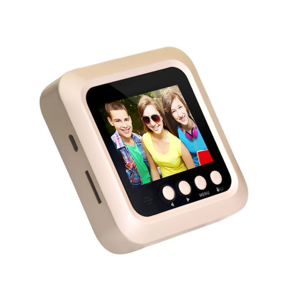 W5 2.4 inch Screen 2.0MP Security Camera No Disturb Peephole Viewer Doorbell, Support TF Card / Night Vision / Video Recording (Gold) - Image 2