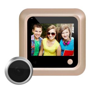 X5 2.4 inch Screen 2.0MP Security Camera No Disturb Peephole Viewer, Support TF Card (Gold)