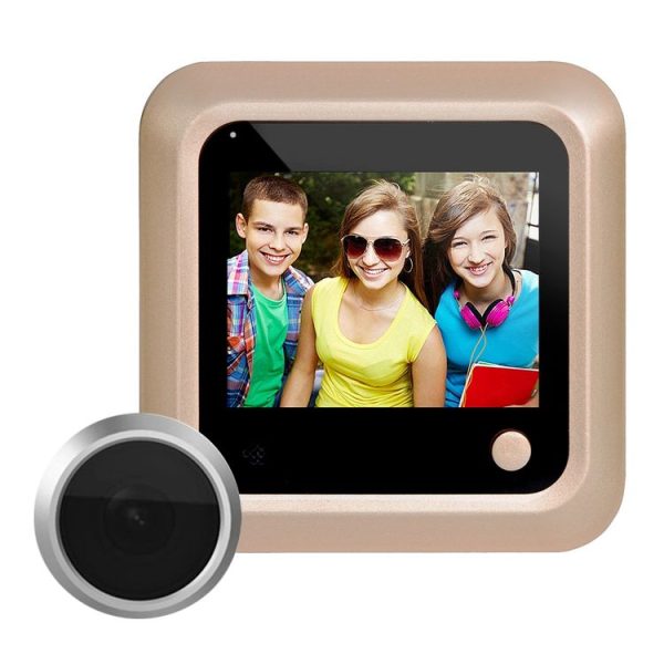 X5 2.4 inch Screen 2.0MP Security Camera No Disturb Peephole Viewer, Support TF Card (Gold)