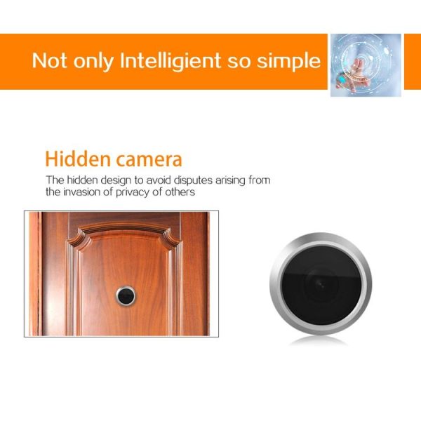 X5 2.4 inch Screen 2.0MP Security Camera No Disturb Peephole Viewer, Support TF Card (Gold) - Image 6