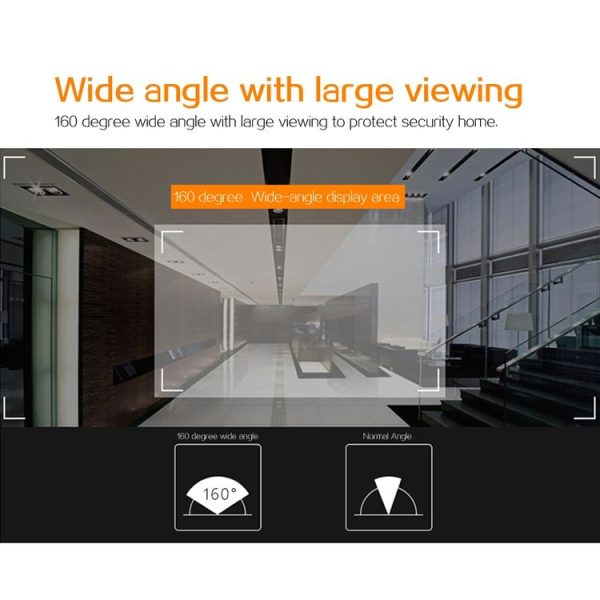 X5 2.4 inch Screen 2.0MP Security Camera No Disturb Peephole Viewer, Support TF Card (Gold) - Image 8