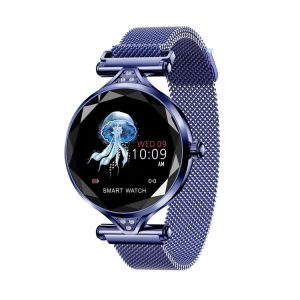H1 1.04 inch IPS Color Screen Women Smartwatch IP67 Waterproof, Support Call Reminder / Heart Rate Monitoring / Blood Pressure Monitoring / Sedentary Reminder / Sleep Monitoring (Blue)