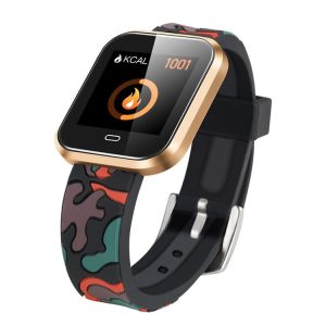 CD16 1.3 inch TFT Color Screen Smart Bracelet IP67 Waterproof, Camouflage Watchband, Support Call Reminder / Heart Rate Monitoring / Sleep Monitoring / Multi-sport Mode (Gold)