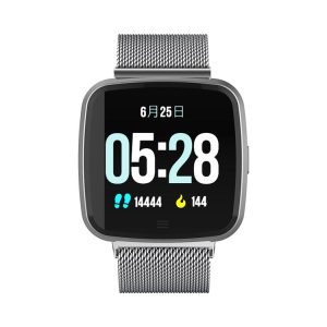 DTNO.1 G12 1.3 inches OLED Color Screen Smart Bracelet IP67 Waterproof, Steel Watchband, Support Call Reminder / Heart Rate Monitoring / Sedentary Reminder / Multi-sport Mode (Silver)