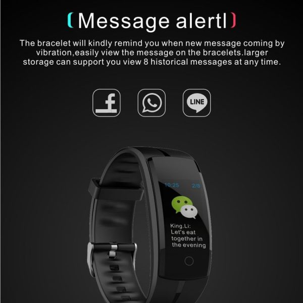 QS100 0.96 inches TFT Color Screen Smart Bracelet IP67 Waterproof, Support Call Reminder / Heart Rate Monitoring / Sleep Monitoring / Sedentary Reminder / Blood Pressure Monitoring (Blue) - Image 12