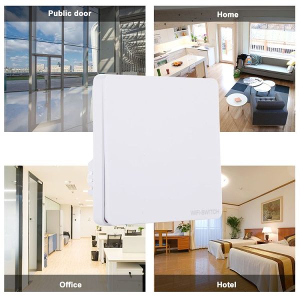 QEVDO QSAW1 WiFi & Single Button 86mm / 1Gang 3Way Neutral Wire Live Wire Wall Smart Switch, Support Alexa / Google Home Voice Control (White) - Image 10