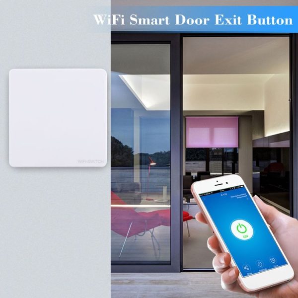 QEVDO QSAW1 WiFi & Single Button 86mm / 1Gang 3Way Neutral Wire Live Wire Wall Smart Switch, Support Alexa / Google Home Voice Control (White) - Image 9