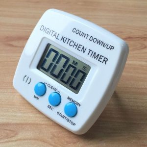 Kitchen Timer Digital Electronic Loud Alarm Magnetic Backing With Holder for Cooking Baking Sports Games Office (Blue)