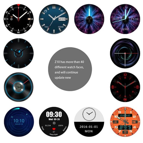 Z10 400*400 Pixel AMOLED 1.39 Inch Round Touch Screen Display Smart Watch, IP54 Waterproof, Support Pedometer / Heart Rate Monitor / GPS Navigation / Notification Remind / Call Reminder / Camera Remote Control / Calories Burned, Support Android 5.1 (Silver) - Image 17