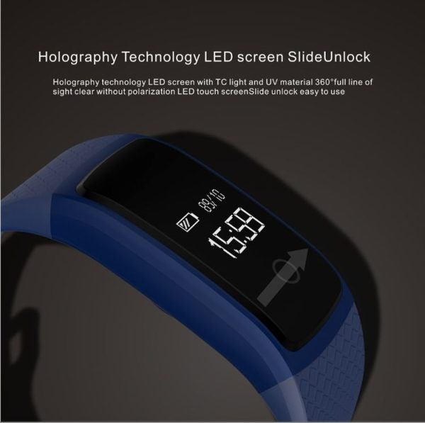 A09 0.66 inch OLED Screen Bluetooth 4.0 IP67 Waterproof Smart Bracelet with TPU Wrist Strap & Touch Press Key & Blood Oxygen / Blood Pressure / Heart Rate Monitor & Pedometer & Sleep Monitor & Call / SMS Information Reminder & Phone Anti-lost Function (Champagne Gold) - Image 14