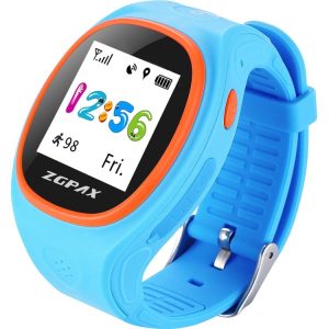 ZGPAX S866A 1.22 inch IPS Screen Lovely Children Smartwatch GPS Tracking Watch, Support SIM Card, 2G Network, Accurate Positioning, HD Voice Call, Pedometer, Alarm Clock, Family Number Speed Dial (Blue)