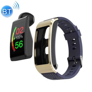 S2 1.08 inch TFT Color Screen Smart Watch, Silicone Strap, IP67 Waterproof, Support Call Reminder / Heart Rate Monitoring / Sleep Monitoring / Blood Oxygen Monitoring / Blood Pressure Monitoring (Blue)