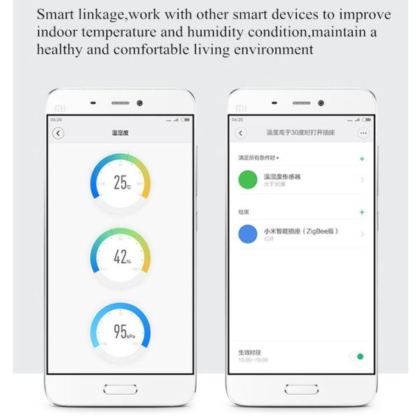 Original Xiaomi Youpin Aqara Smart Temperature Humidity Environment Sensor Smart Control via Mihome APP Zigbee Connection, Support Air Pressure, with the Xiaomi Multifunctional Gateway Use (CA1001) (White) (White) - Image 9
