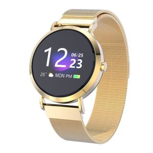 CV08C 1.0 inch TFT Color Screen Steel Watch Band Smart Bracelet, Support Call Reminder / Heart Rate Monitoring / Blood Pressure Monitoring / Sleep Monitoring / Blood Oxygen Monitoring (Gold)