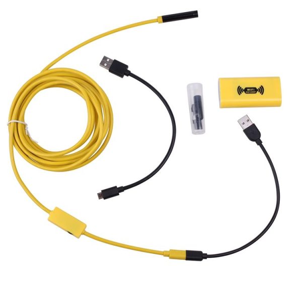 1200P HD Pixels WiFi Endoscope Snake Tube Inspection Camera with 8 LED, Waterproof IP68, Lens Diameter: 8mm, Length: 2m, Hard Line (Yellow) - Image 7