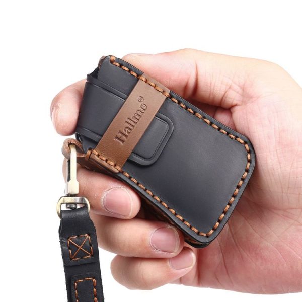 Lexus 3-button Hallmo Car Cowhide Leather Key Protective Cover Key Case (Black) - Image 3