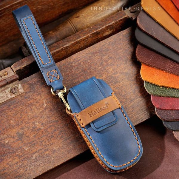 Nissan Teana / Ariya 3-button Tail Box Hallmo Car Cowhide Leather Key Protective Cover Key Case (Brown) - Image 3