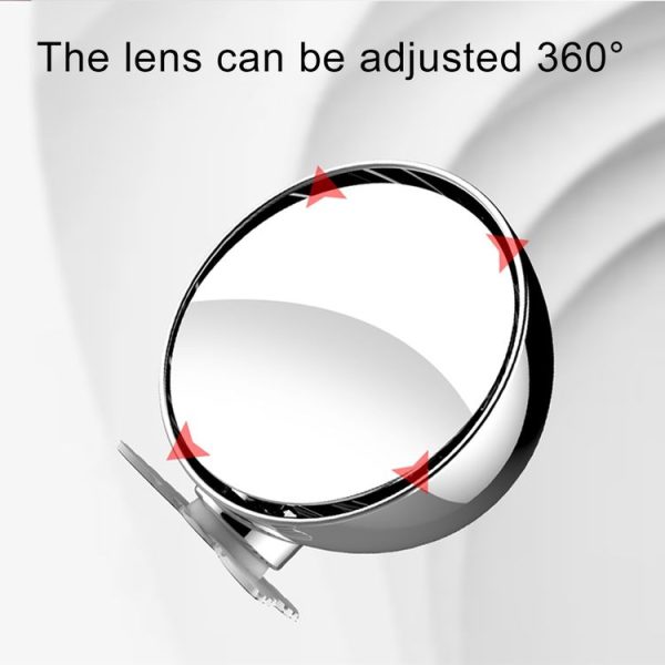 3R-045 Auxiliary Rear View Mirror Car Adjustable Blind Spot Mirror Wide Angle Auxiliary Side Mirror, Diameter: 70mm (White) - Image 3