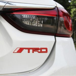 Car TRD Pattern Metal Personalized Decorative Stickers, Size: 14.8x2.8x0.3cm (Red)