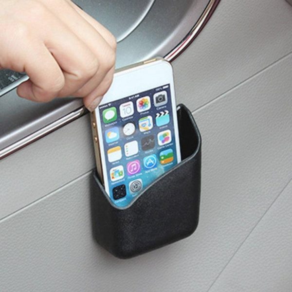 KMS-933 1 Pair Car Multifunctional Adhesive Storage Box Glasses Cellphone Storage Box (Black) - Image 6