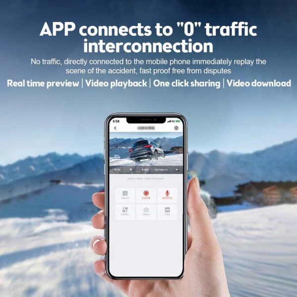 Car 1080P HD WiFi Driving Recorder, Supports Mobile APP Link & Automatic Loop Recording - Image 6
