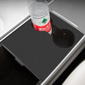 Tesla Model 3 / Y Car Center Console Water Cup Holder All-inclusive Protective Pad (Black)