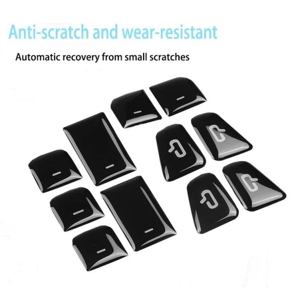 Tesla Model 3 / Y 11pcs / Set Car Window Lift Button PU Adhesive Decorative Sticker - Image 2