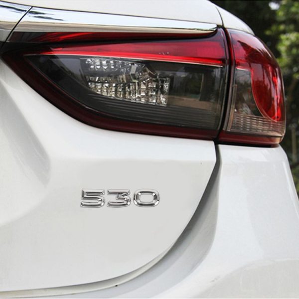 Car Number 530 Metal Personalized Decorative Stickers, Size: 8 x 2.5 x 0.5cm