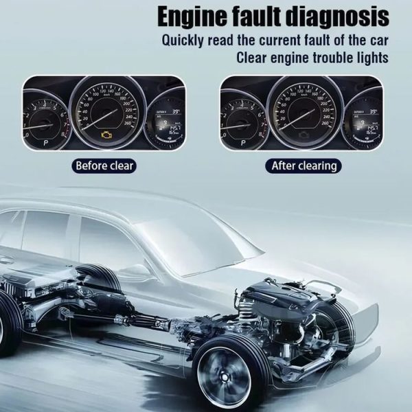 V314 Car OBD Diagnostic Instrument Fault Clear Code Reader - Image 5