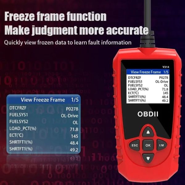 V314 Car OBD Diagnostic Instrument Fault Clear Code Reader - Image 6