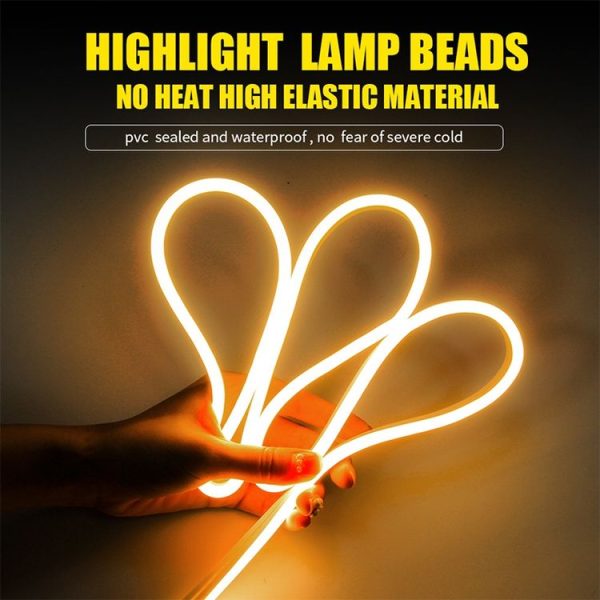 1.8m Car Daytime Running Super Bright Decorative LED Atmosphere Light (Yellow Light) - Image 7