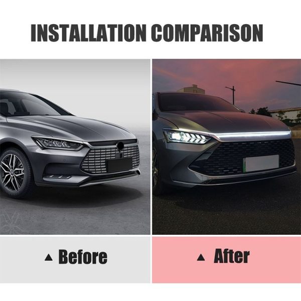 1.8m Car Daytime Running Super Bright Decorative LED Atmosphere Light (Yellow Light) - Image 9
