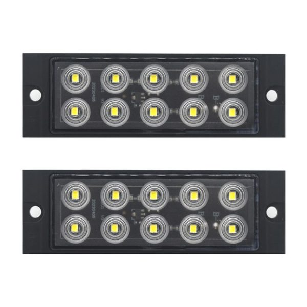 2pcs Car / Truck 10LEDs Side Marker Indicator Lights Bulb Lamp (White)