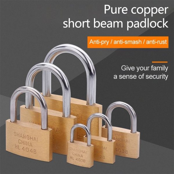 Copper Padlock Small Lock, Style: Short Lock Beam, 25mm Not Open - Image 8