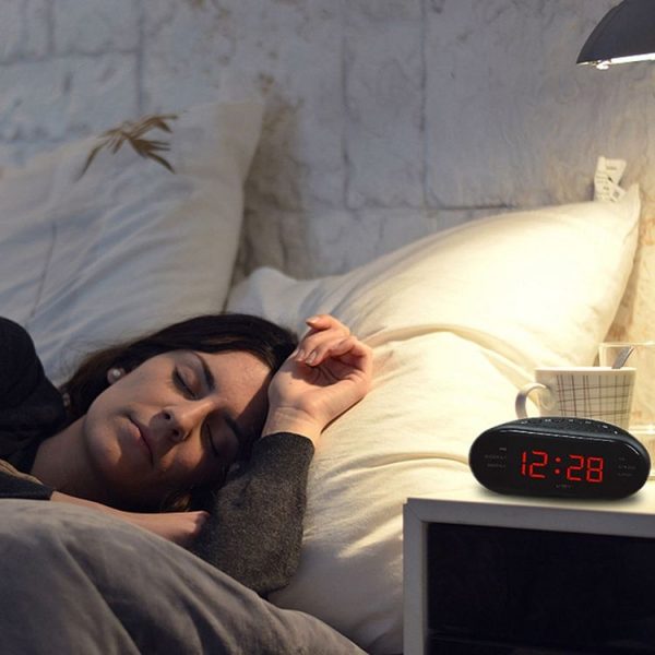 Oval Radio LED Digital Alarm Clock (Yellow) - Image 5