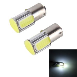 2 PCS 1156 / BA15S 5W 6000K 350lm 4 COB LEDs Canbus Car Brake Light Tail Light Bulb, DC 12V (White Light)