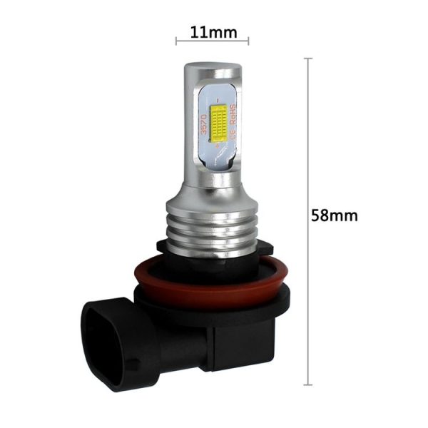 2 PCS H8 / H11 72W 1000LM 6000-6500K Super Bright White Light Car Fog LED Bulbs, DC 12-24V (Yellow Light) - Image 6