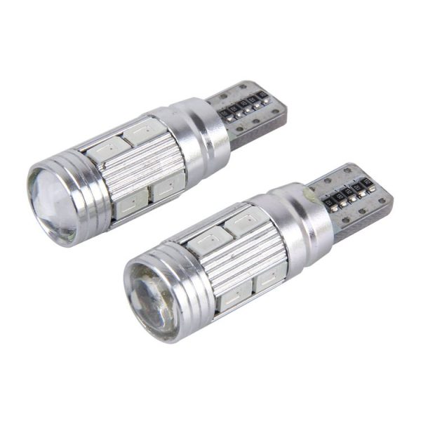 2 PCS T10 6W 10 SMD 5630 LED Error-Free Canbus Car Clearance Lights Lamp, DC 12V (Red Light) - Image 2