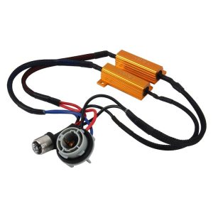2 PCS 1157 / BAY15D Car Canbus Error Canceller Decoder Load Resistor LED 50W 8 Ohm No Blinking Decoder Heat Resistance Aluminum Case Heat Sink High Power Metal Shell Resistance