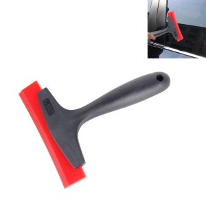 Short Handle Tendon Scraper Car Film Tools Wiper Plate Glass Cleaning Tool (Black)
