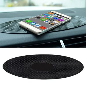 Car Auto Oval Soft Rubber Dashboard Anti-slip Pad Mat for Phone / GPS / MP4 / MP3, Size: 30*9.5cm