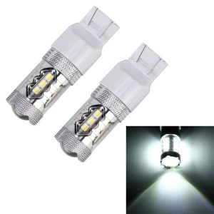 2 PCS T20 / 7440 5W 250LM 6000K Car Auto Turn Light Reversing Lights 16LEDs SMD-2835 Lamps, DC 12V (White Light)