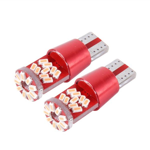 2 PCS T10 5W 27 SMD-3014 LEDs Car Clearance Light Lamp, DC 12V (Pink Light) - Image 2