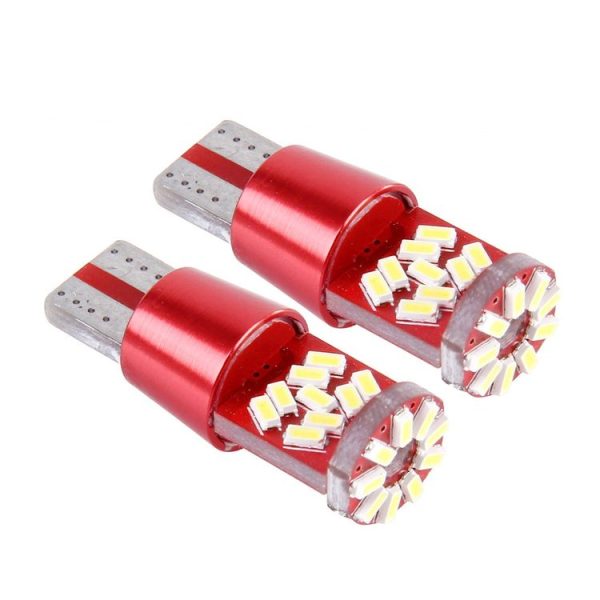 2 PCS T10 5W 27 SMD-3014 LEDs Car Clearance Light Lamp, DC 12V (Pink Light) - Image 3