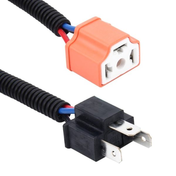 2 PCS H4 Car HID Xenon Headlight Male to Female Conversion Cable with Ceramic Adapter Socket - Image 4
