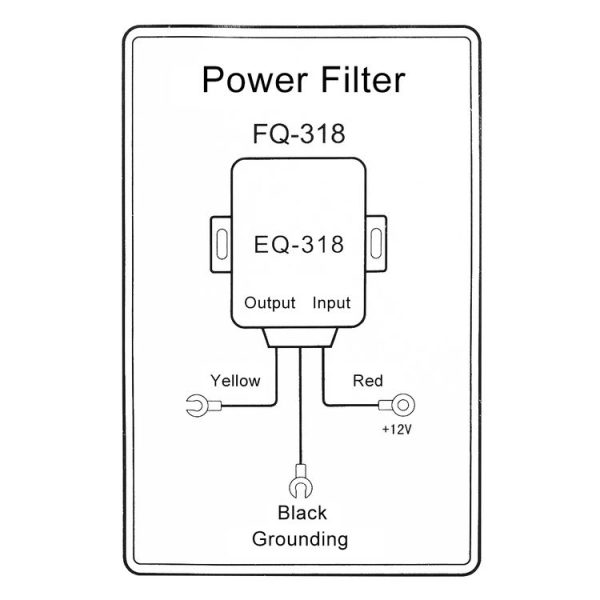 FQ-318 Car Stereo Radio Power Wire Engine Noise Filter Suppressor Isolator Power Supply Filter - Image 6
