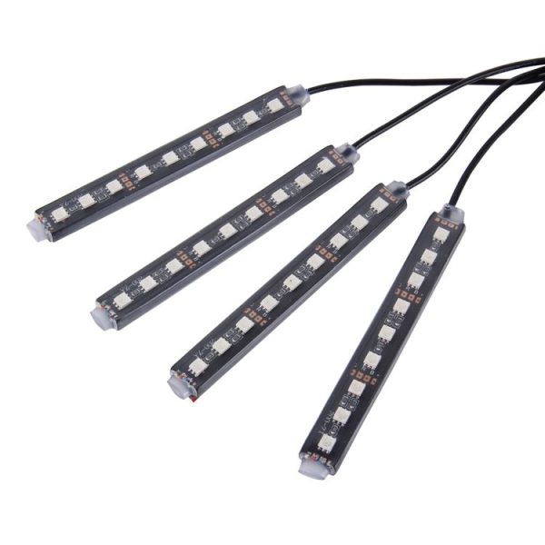 4 in 1 4.5W 36 SMD-5050-LEDs RGB Car Interior Floor Decoration Atmosphere Colorful Neon Light Lamp with Wireless Remote Control, DC 12V - Image 3