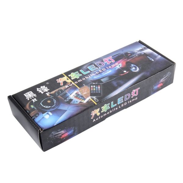 4 in 1 4.5W 36 SMD-5050-LEDs RGB Car Interior Floor Decoration Atmosphere Colorful Neon Light Lamp with Wireless Remote Control, DC 12V - Image 5