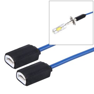 2 PCS H1 / H3 Car Auto LED Bulb Ceramic Insulation Socket Holder (No Including Light)