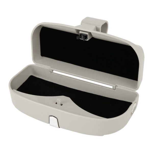 Car Multi-functional Glasses Case Sunglasses Box with Card Slot, Flat Style (Grey) - Image 2
